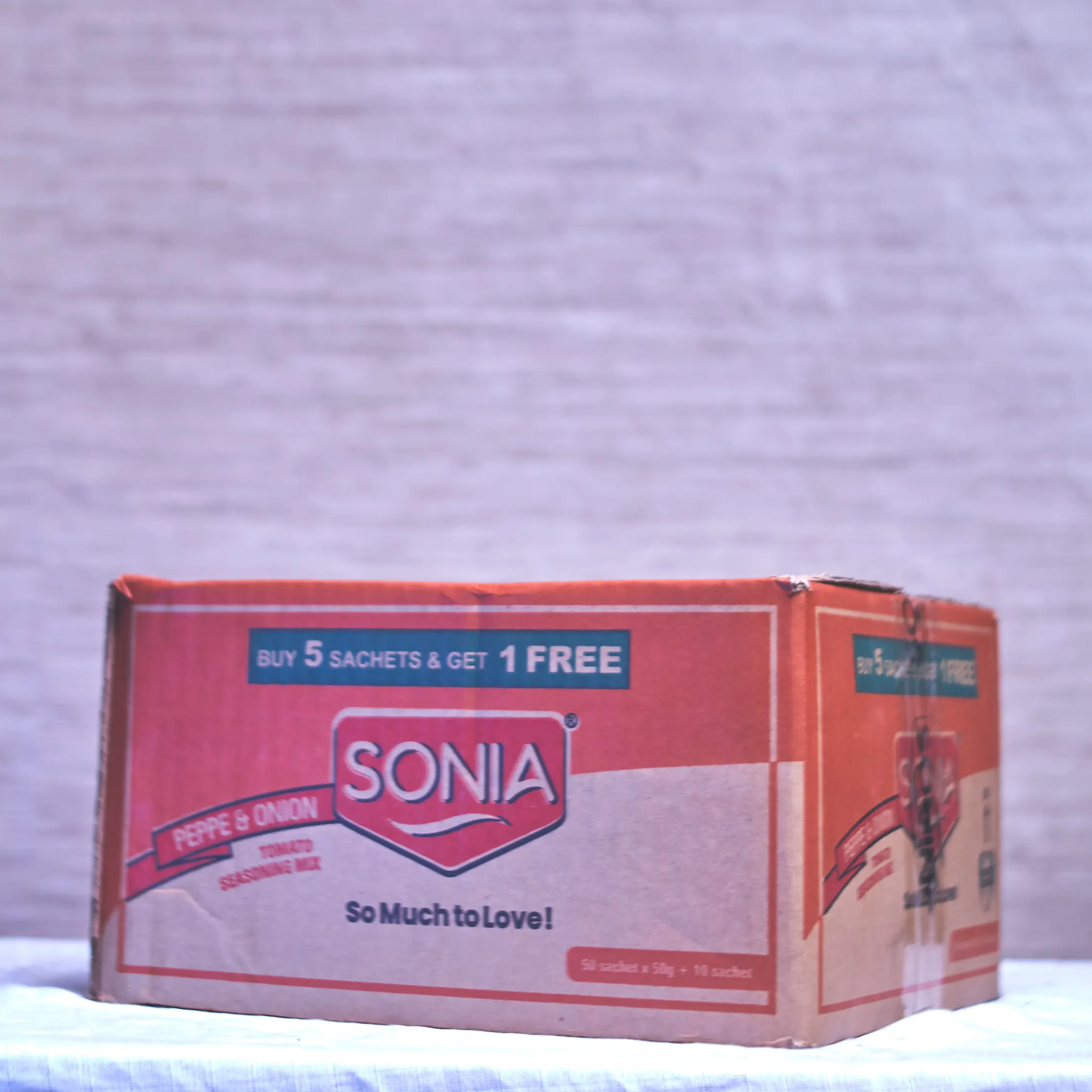 Sonia Peper and Onions Sachets 55g x 50 (carton)